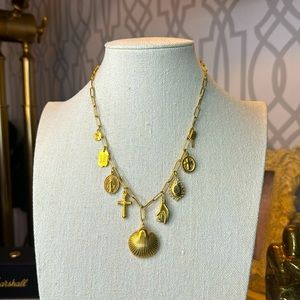 Divine Being 🌟 single layer stainless charm necklace on 18kt gold plated chain